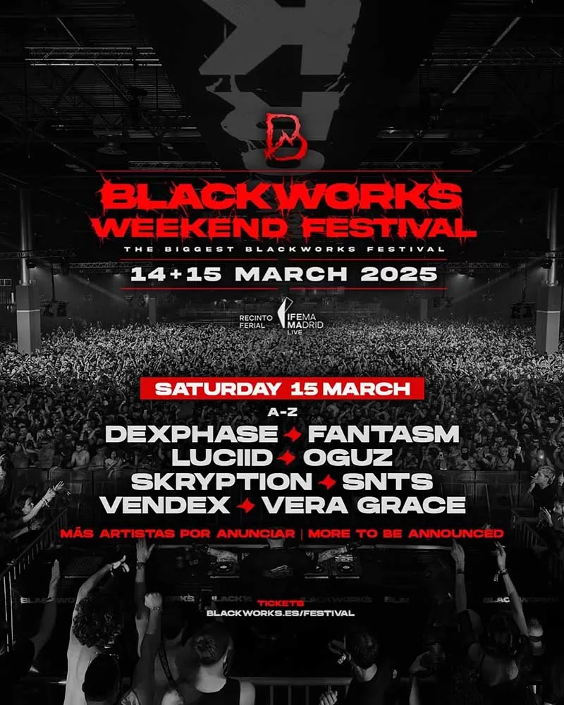 Distribución por días line up sábado Blackworks Weekend Festival 2025_NRFmagazine