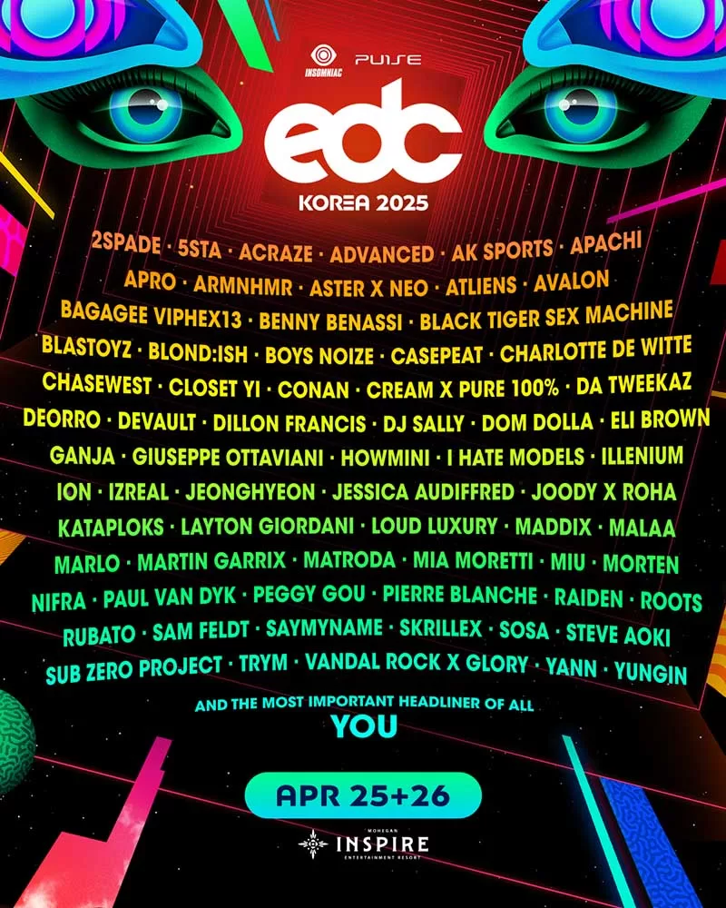 EDC Korea 2025 full line up_NRFmagazine