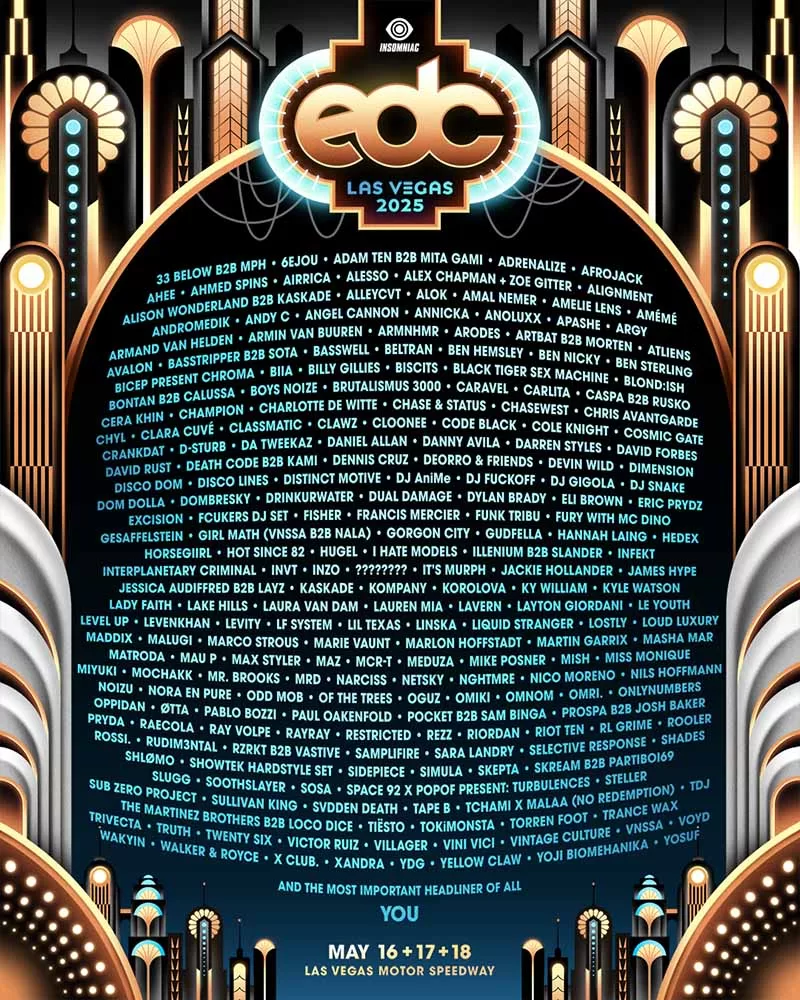 EDC Las Vegas 2025 line up_NRFmagazine