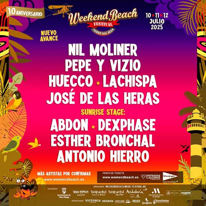 Weekend Beach Festival 2025 nuevo avance cartel_NRFmagazine