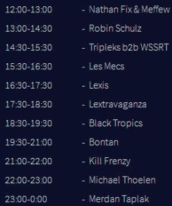 Set Times Tomorrowland Desperados Club Stage Friday 18th 2014_NRFmagazine