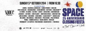 Full line up Space Ibiza Closing Fiesta 2014_NRFmagazine