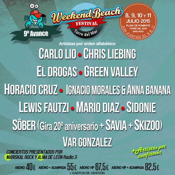 Weekend Beach Festival 2015 9º avance_NRFmagazine