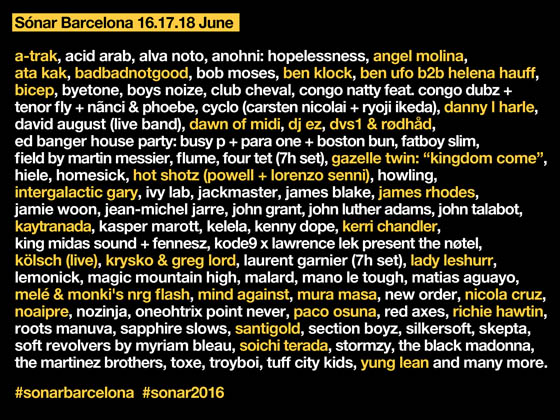 Sónar Barcelona 2016 lineup_NRFmagazine