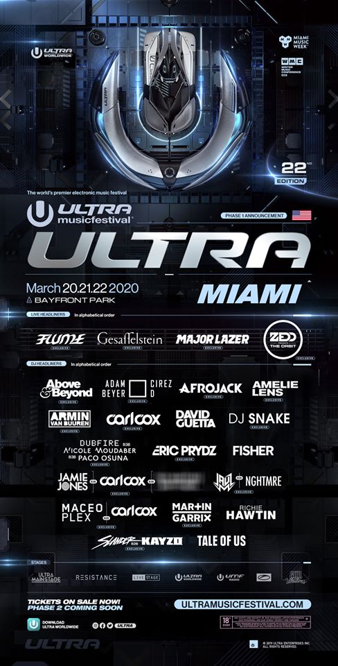 Ultra Miami fase 1 lineup_NRFmagazine