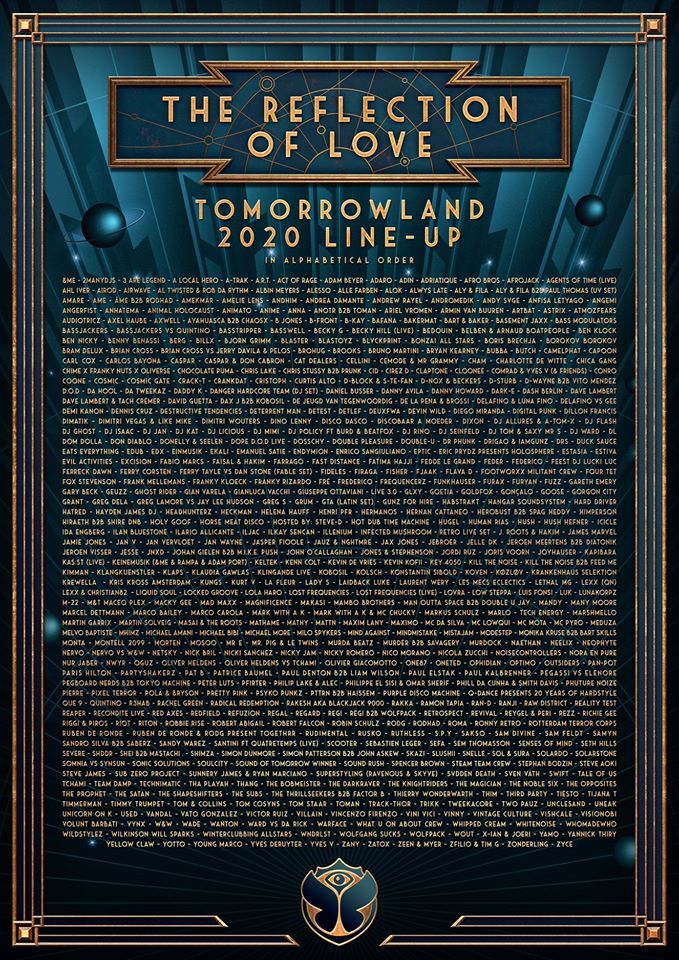Tomorrowland 2020 cartel completo_NRFmagazine