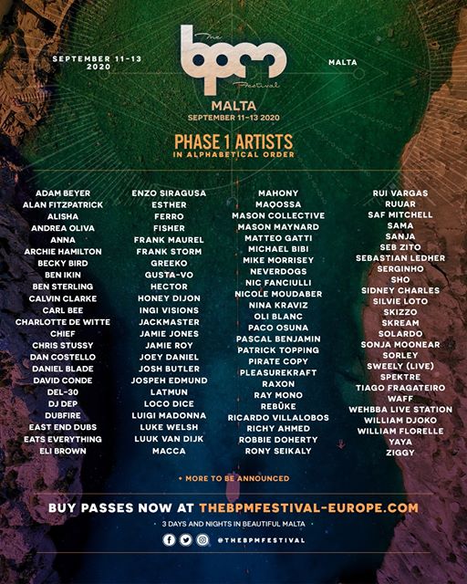 The BPM Festival 2021 lineup_nrfmagazine