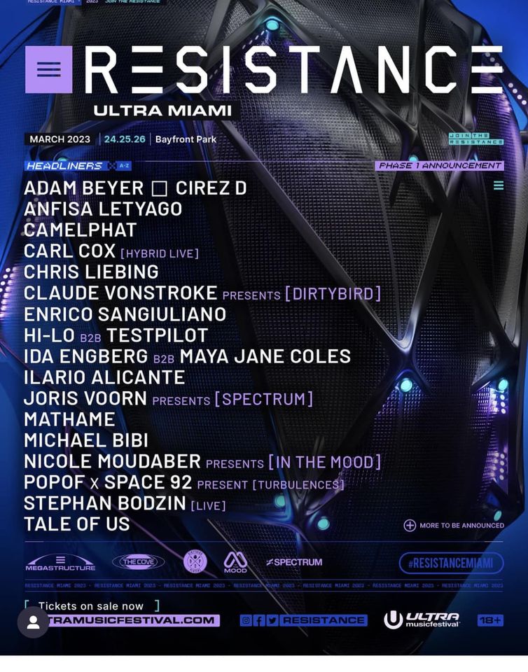 Resistance Ultra Miami 2023 Lineup_NRFmagazine