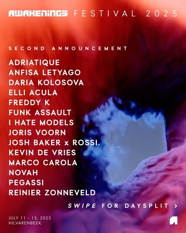 Awakenings 2025 - Fase 2 lineup_NRFmagazine