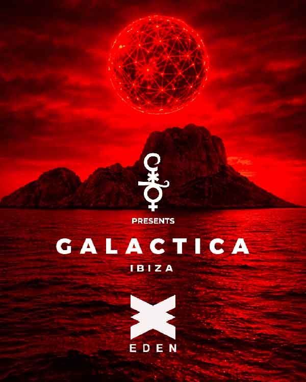 Cartel residencia Galactica en Eden Ibiza