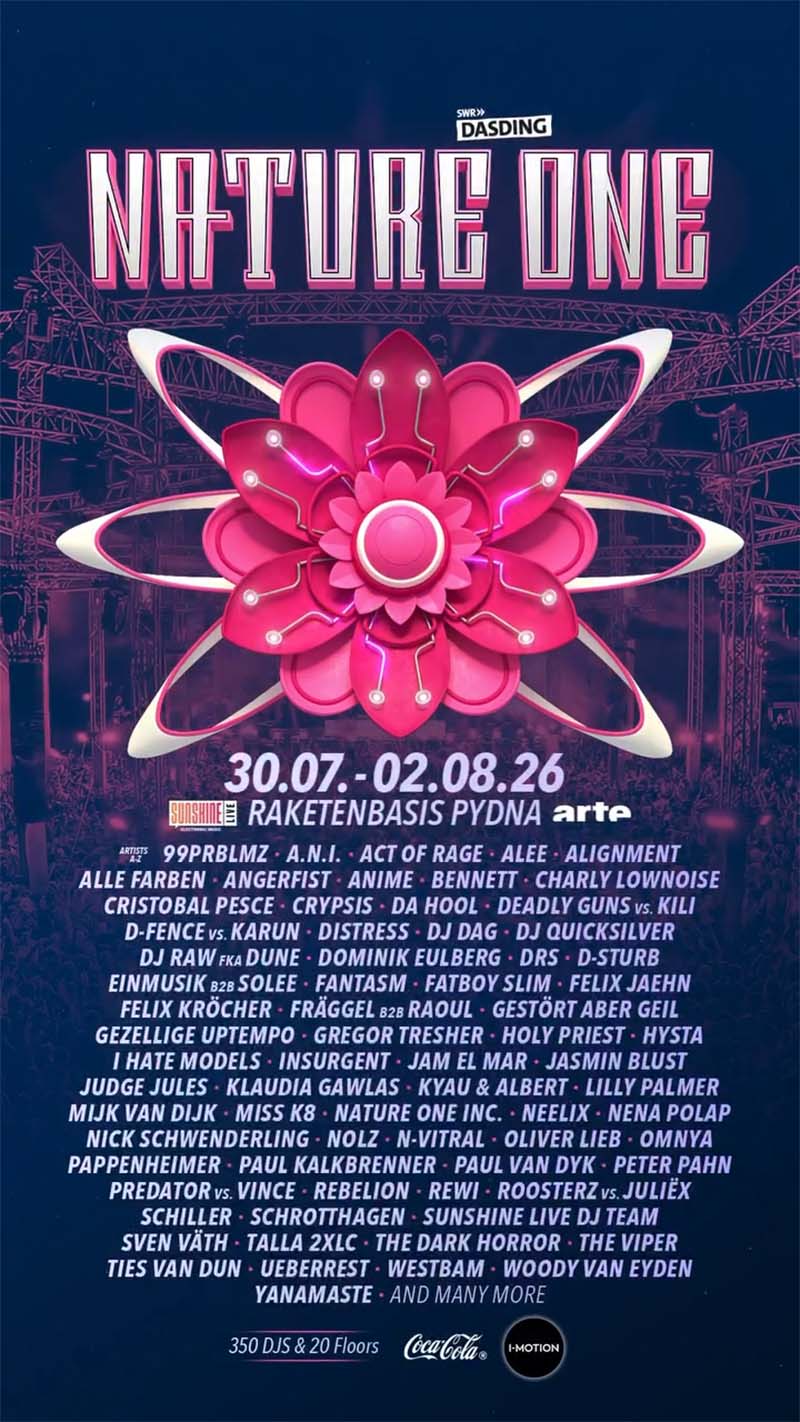 Nature One 2026 Headfloor line up