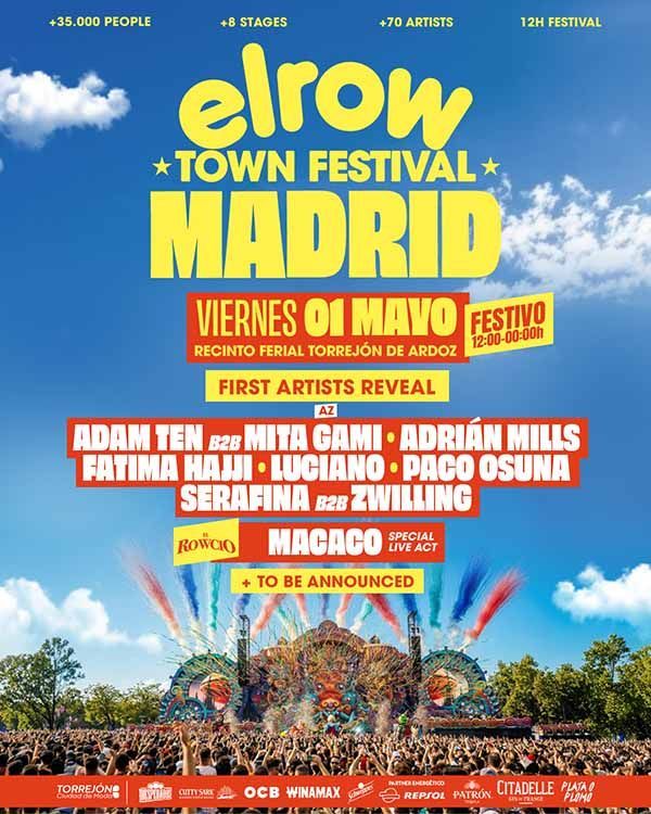 Primer avance cartel elrow Town Madrid 2026