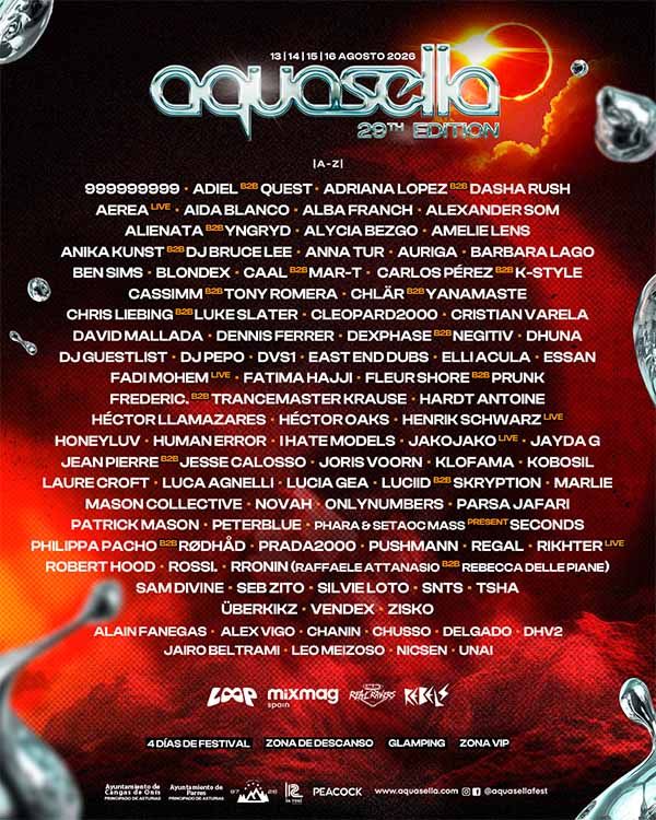Cartel completo Aquasella 2026