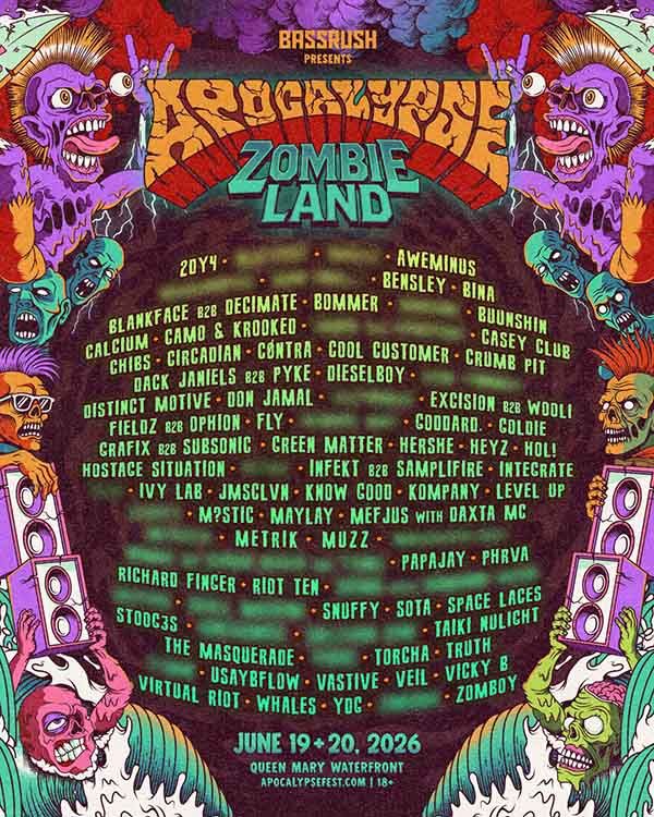 Lineup Apocalypse Zombieland 2026