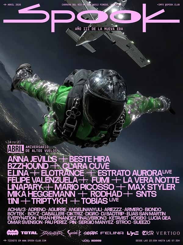 Programación abril 2026 Spook Valencia