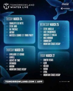 Tomorrowland Winter 2026 streaming