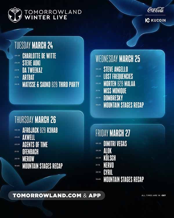 Tomorrowland Winter 2026 streaming