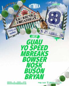 Cartel 10 aniversario sello 83 breakbeat en Pandora Sevilla