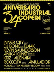Cartel completo 34 aniversario Industrial Copera 16 de mayo 2026