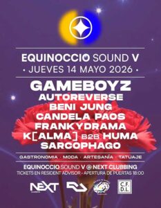 Cartel Equinoccio Sound V - 14 mayo 2026 en Next Clubbing