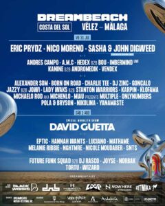 cartel por días Dreambeach Costa del Sol 2026