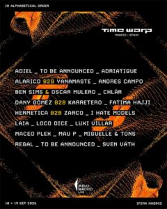 Cartel Time Warp Spain 2026