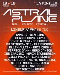 Fase 2 lineup Astral Plane Festival La Pinilla