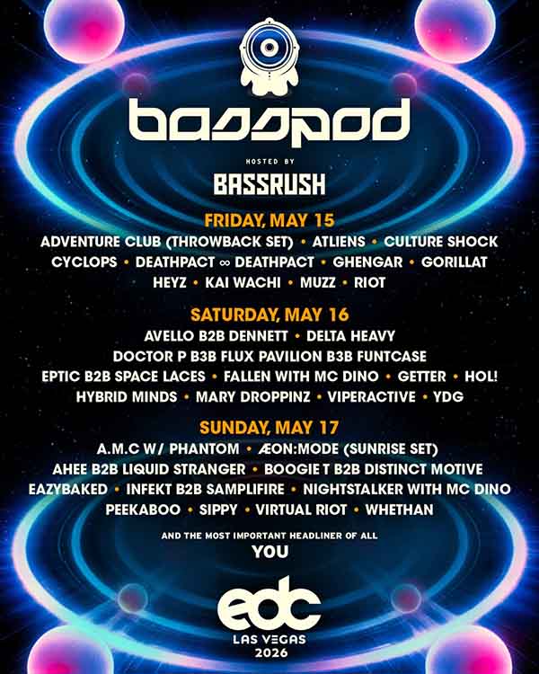Lineup Basspod EDC Las Vegas 2026