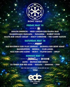 Lineup Bionic Jungle EDC Las Vegas 2026