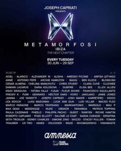 Lineup Metamorfosi Ibiza 2026 @ Amnesia