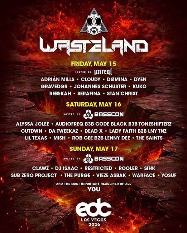 Lineup Wasteland EDC Las Vegas 2026