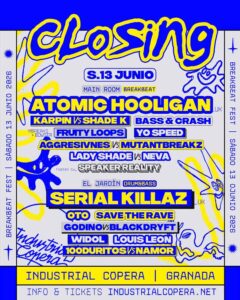 Cartel Breakbeat Fest Closing Ambiente Industrial Copera 13 de Junio de 2026