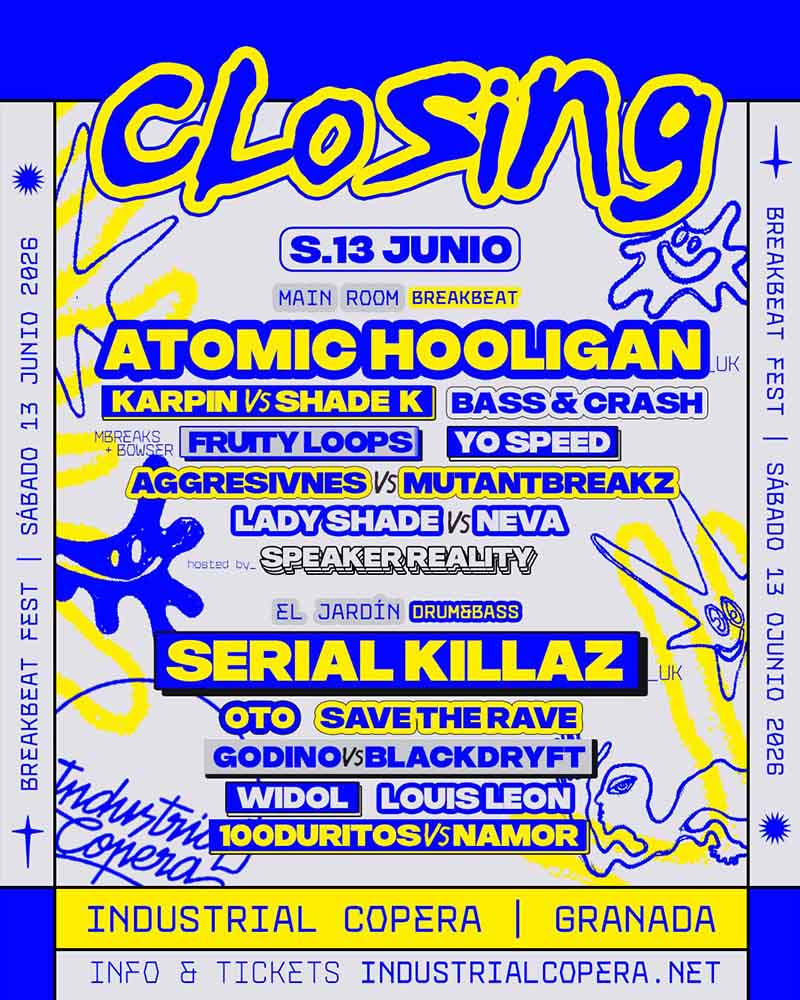 Cartel Breakbeat Fest Closing Ambiente Industrial Copera 13 de Junio de 2026