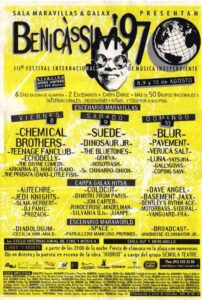 cartel FIB Festival Internacional de Benicàssim 1997