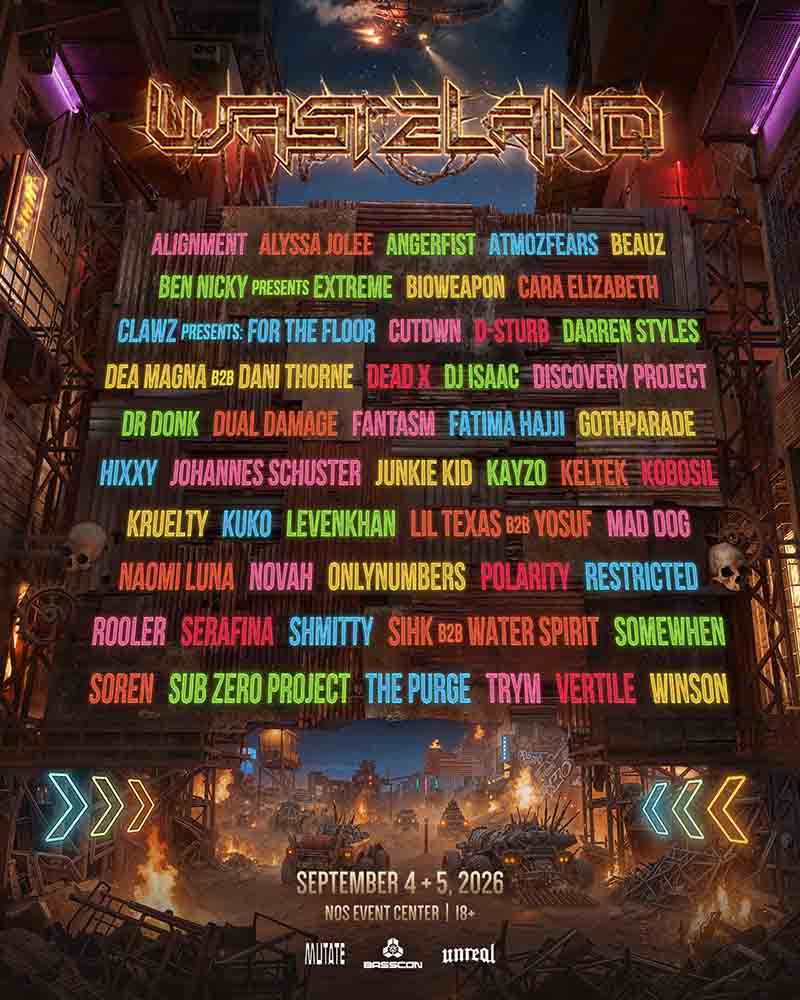 Full lineup Wasteland Festival 2026