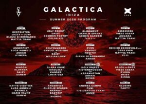 Lineup Cocoricò Galactica Edén Ibiza 2026