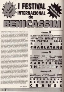 Anuncio periódico primer público Festival Internacional de Benicàssim - FIB