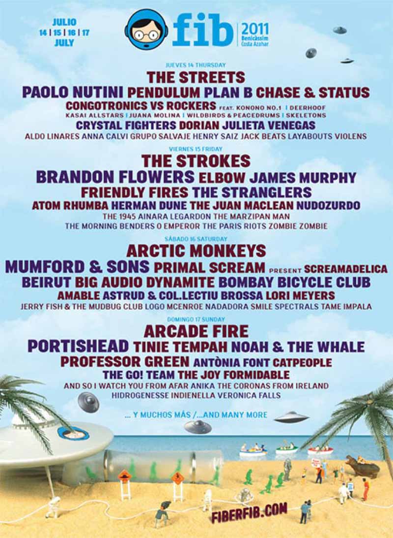 Cartel FIB - Festival Internacional de Benicàssim 2011