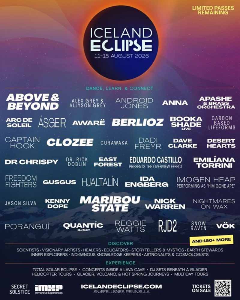 Full Lineup Iceland Eclipse Festival
