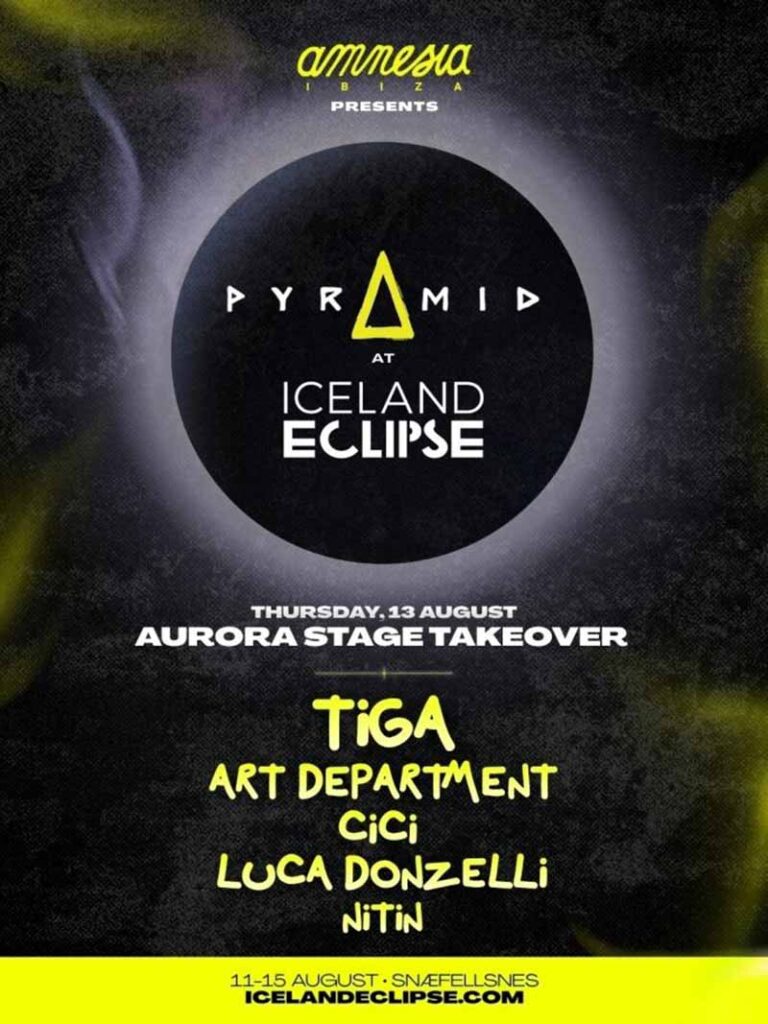 Lineup Pyramid at Iceland Eclipse Festival