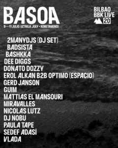 cartel programación Basoa Bilbao BBK Live 2026