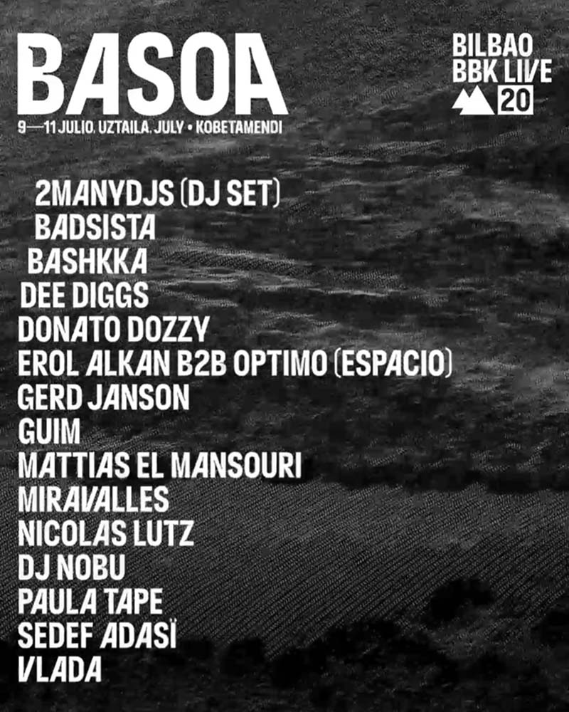 cartel programación Basoa Bilbao BBK Live 2026