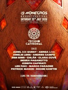 Lineup Techno Cathedral Monegros Desert Festival 2026