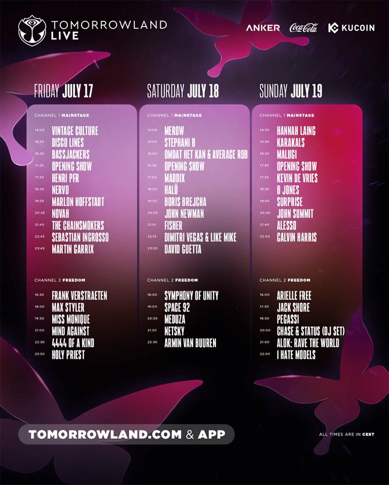 Live streaming primer fin de semana Tomorrowland 2026