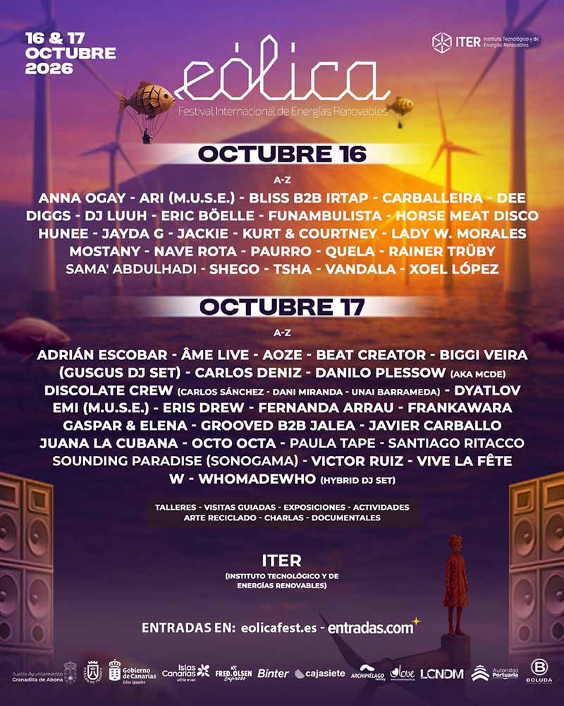 Cartel completo Eólica 2026