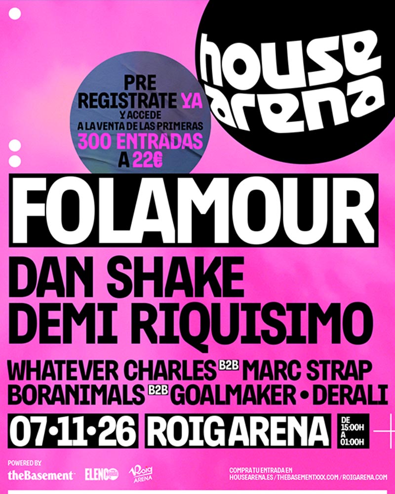 Cartel con lineup House Arena Valencia