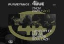 Cartel de 4LIVE en Island Club Vigo con Dan Böhler, Leiras, Schrzø y Soul Lazh y la fecha del 7 de noviembre de 2026