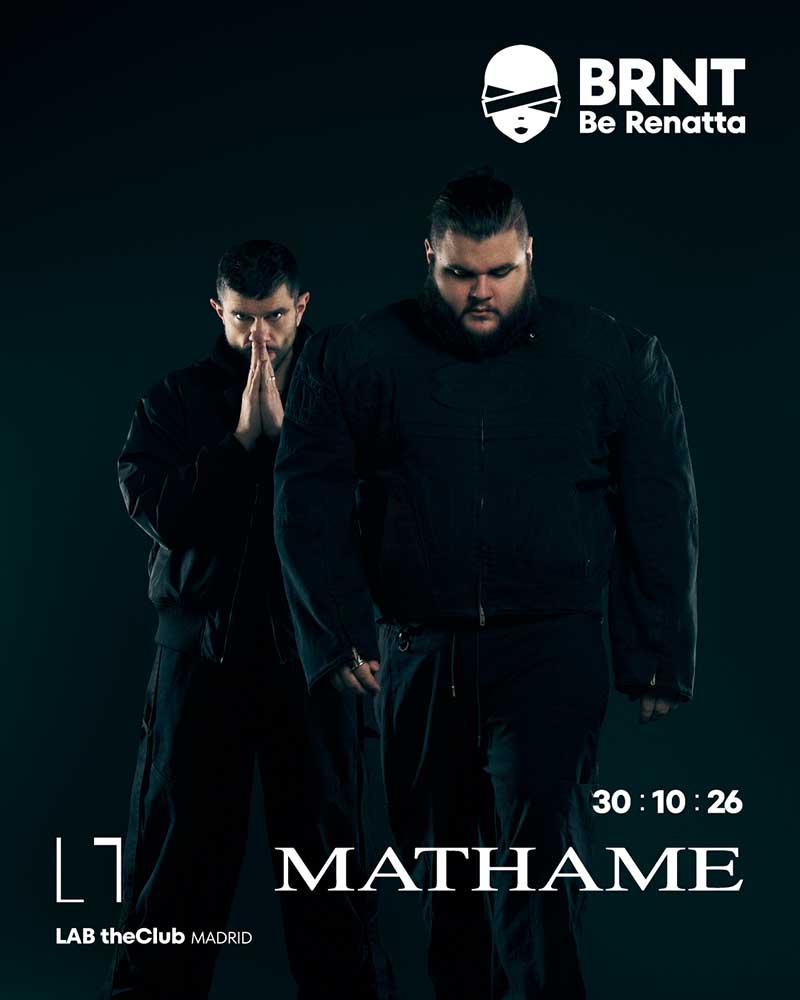 Cartel de BeRenatta con Mathame en LAB theClub